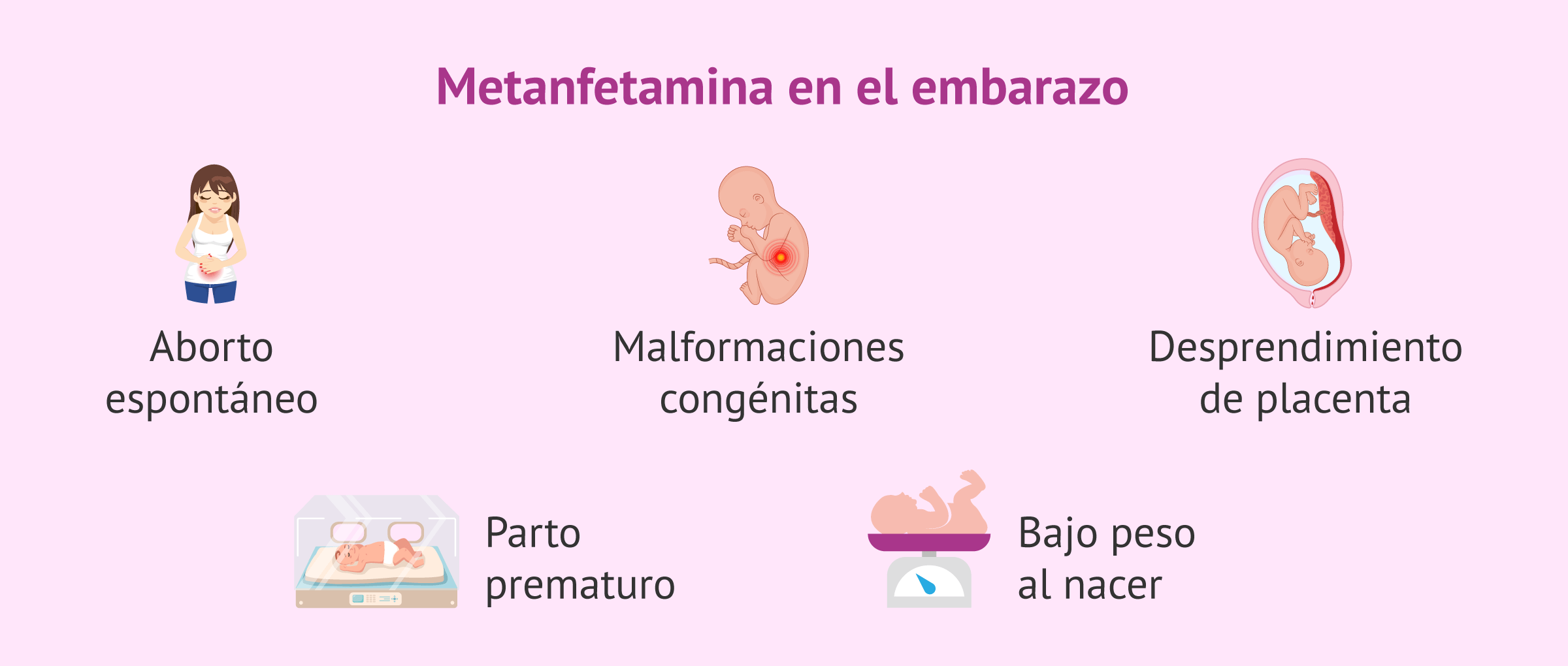 Consumir metanfetamina estando embarazada