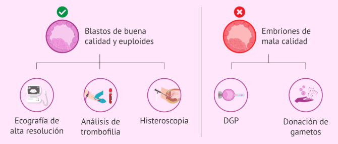 Imagen: Estudios tras dos transferencias de embriones negativas