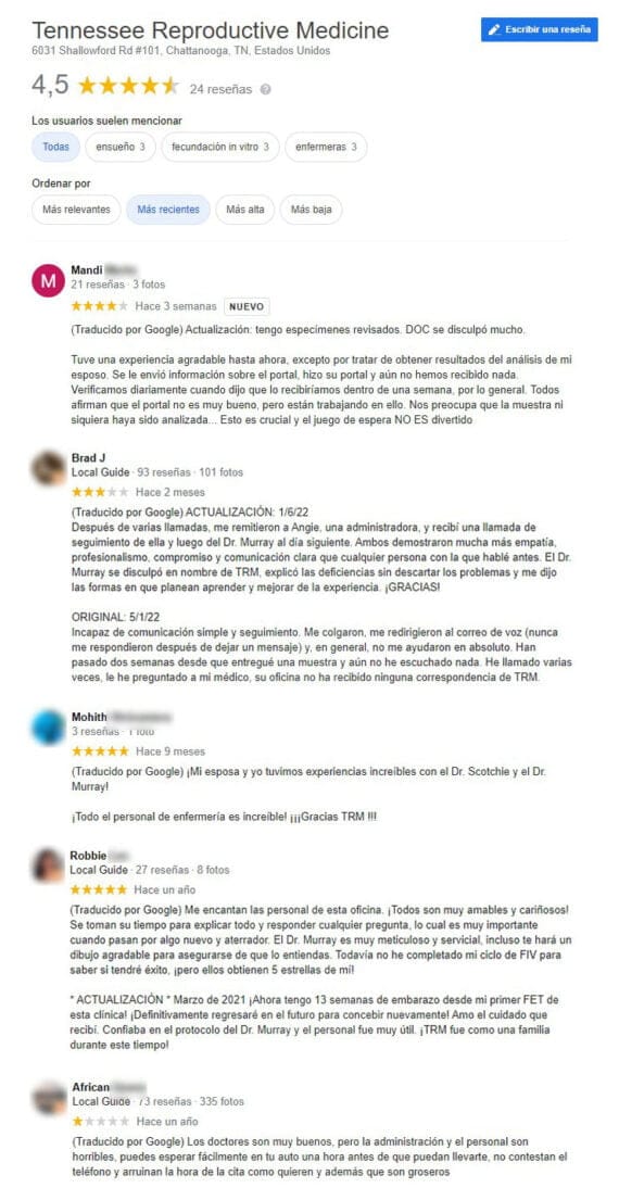 An lisis De Tennessee Reproductive Medicine Y Sus Tasas De xito