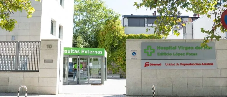 Fachada de la clínica Ginemed Madrid Centro - López Pozas