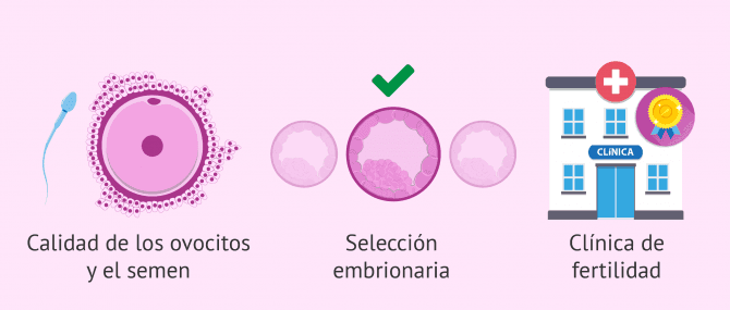 Imagen: Factores implicados en las tasas éxito de la FIV