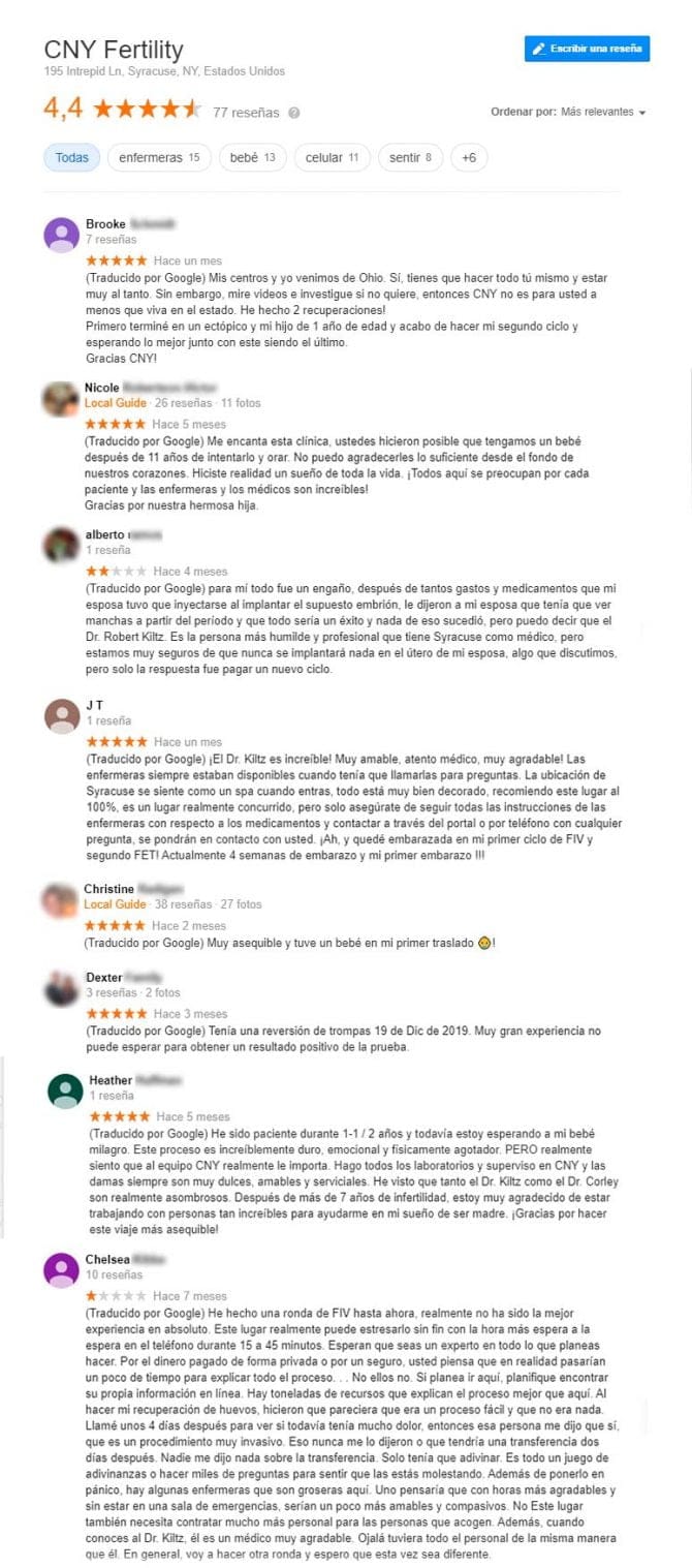 Imagen: Opiniones de CNY Fertility Center Syracuse