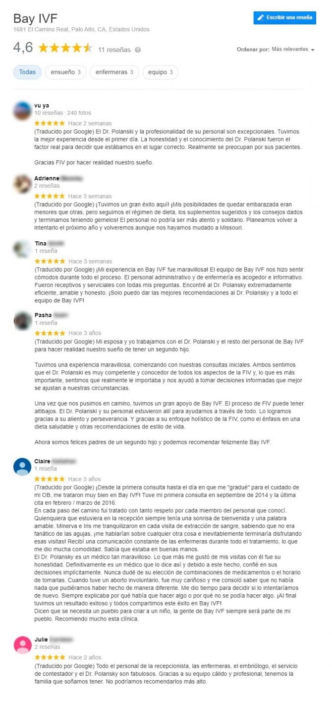 Imagen: Opiniones sobre Bay IVF Center