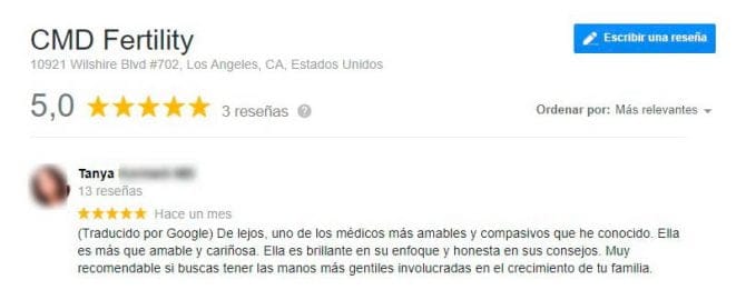 Imagen: Opiniones sobre CMD Fertility