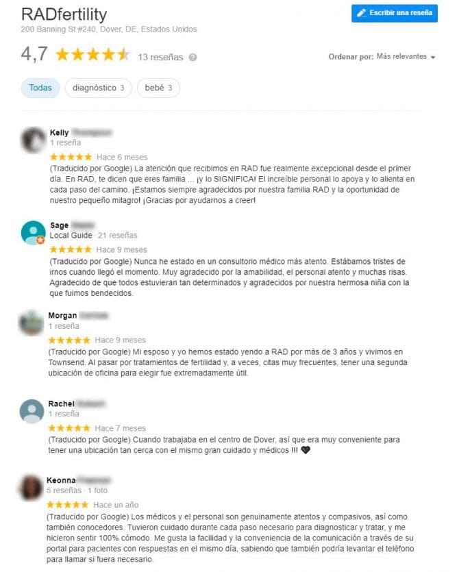 Imagen: Opiniones sobre Reproductive Associates Of Delaware