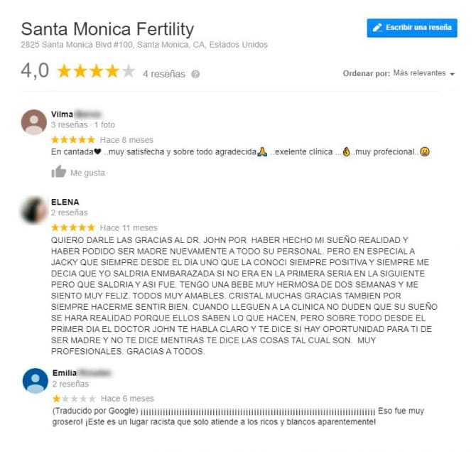 Imagen: Opiniones sobre Santa Monica Fertility