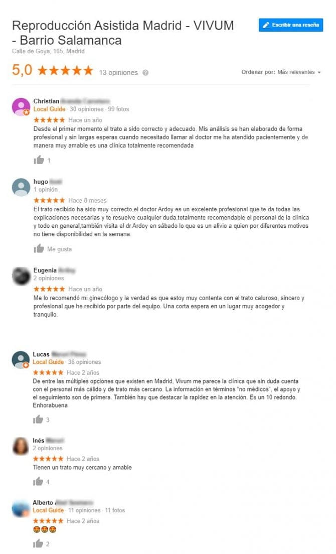 Imagen: Opiniones de VIVUM