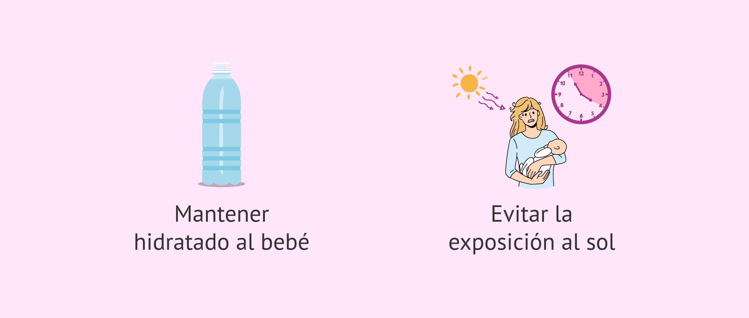 Imagen: Cuidar al bebé en verano.