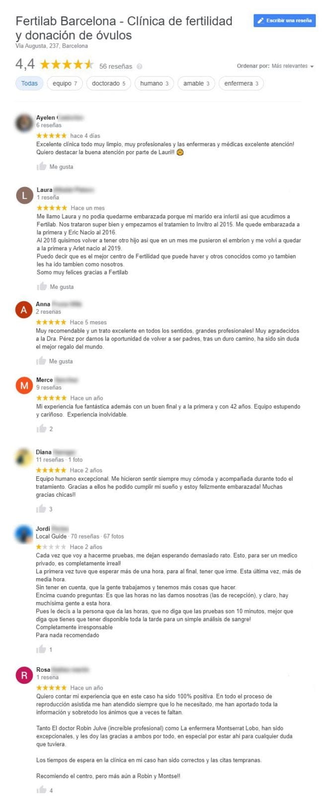 Imagen: Opiniones de Fertilab