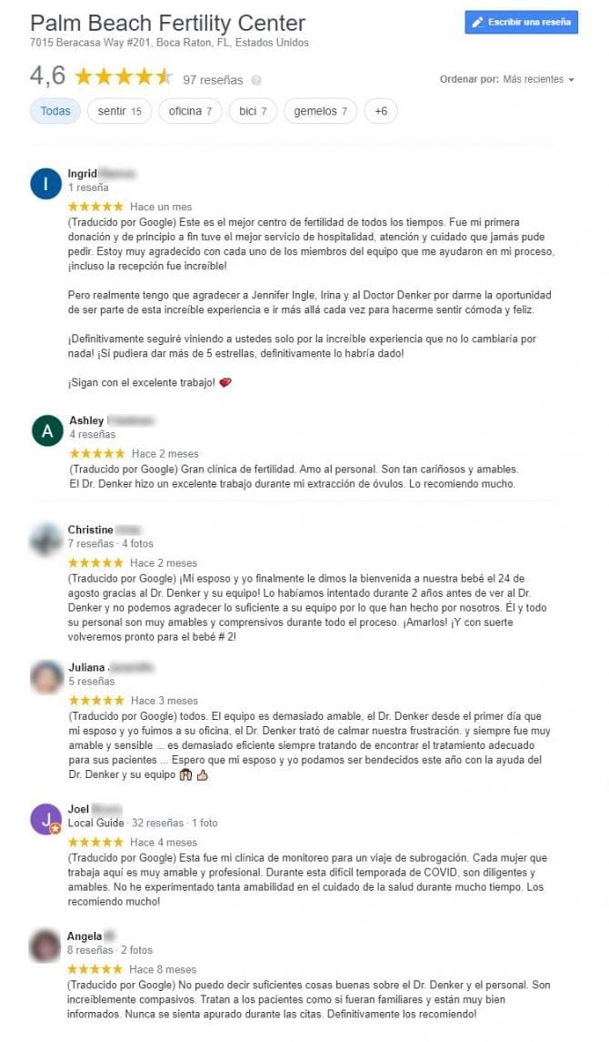 Imagen: Opiniones sobre Palm Beach Fertility Center Boca Raton