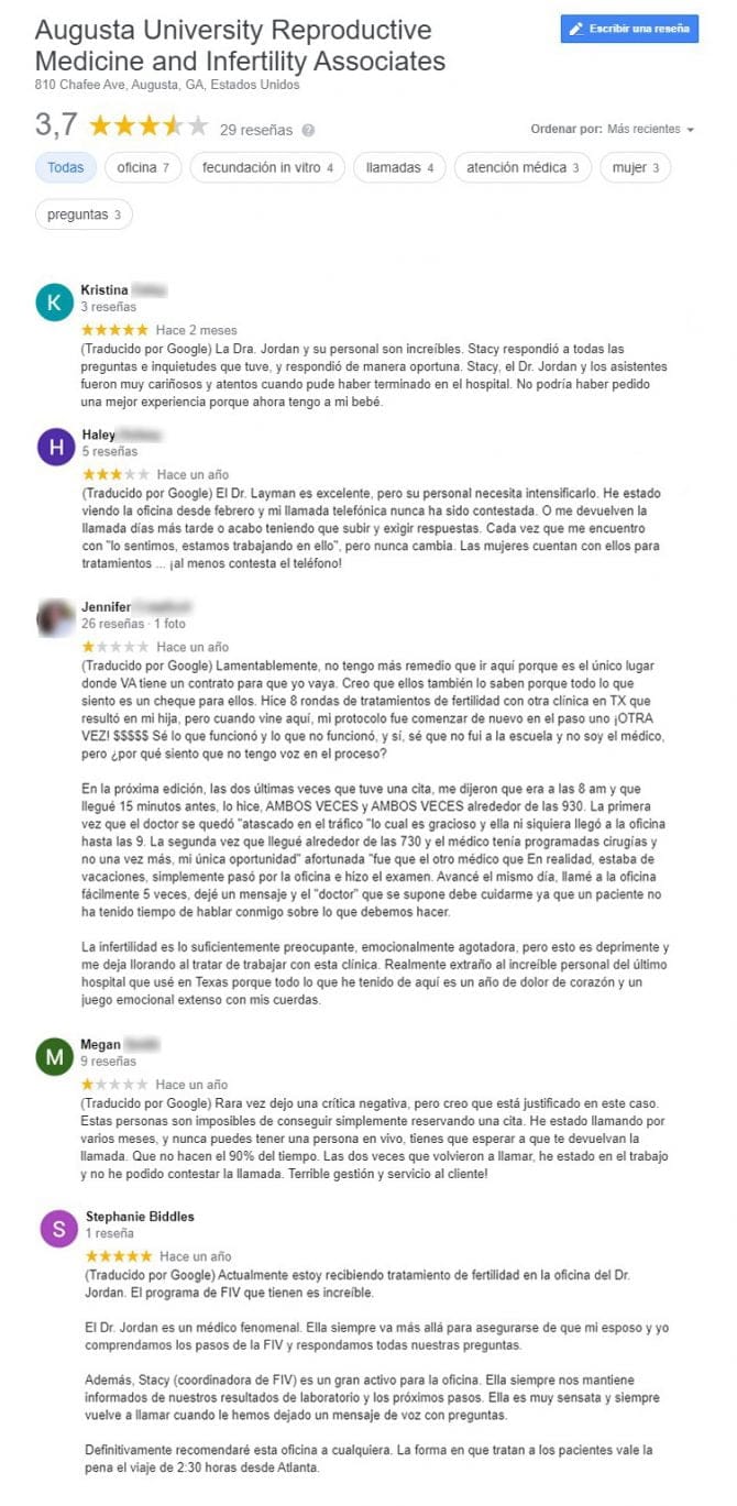 Imagen: Opiniones de RMIA