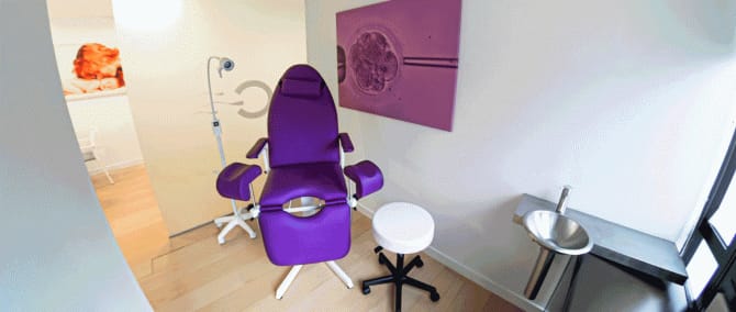 Imagen: Sala de exploración de Ovoclinic Madrid