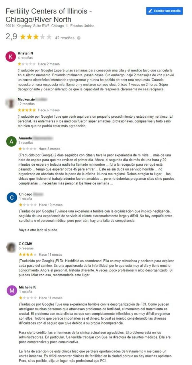 Imagen: Opiniones sobre  Fertility Centers of Illinois - River North IVF