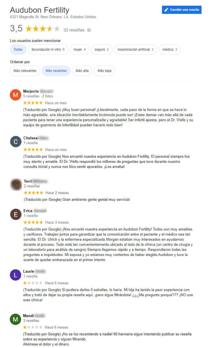 Imagen: Opiniones sobre Audubon Fertility