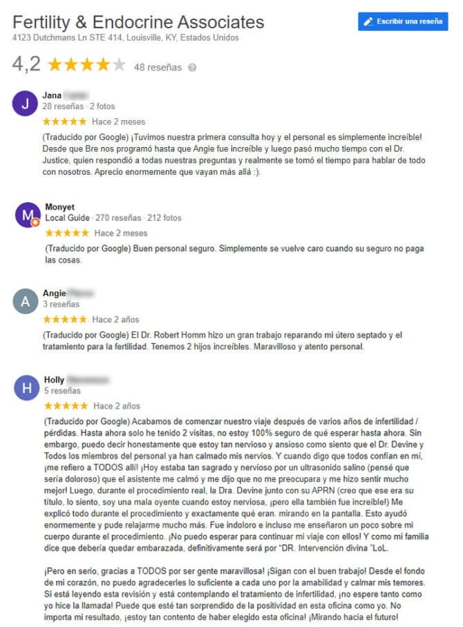Imagen: Opiniones sobre Louisville Reproductive Center