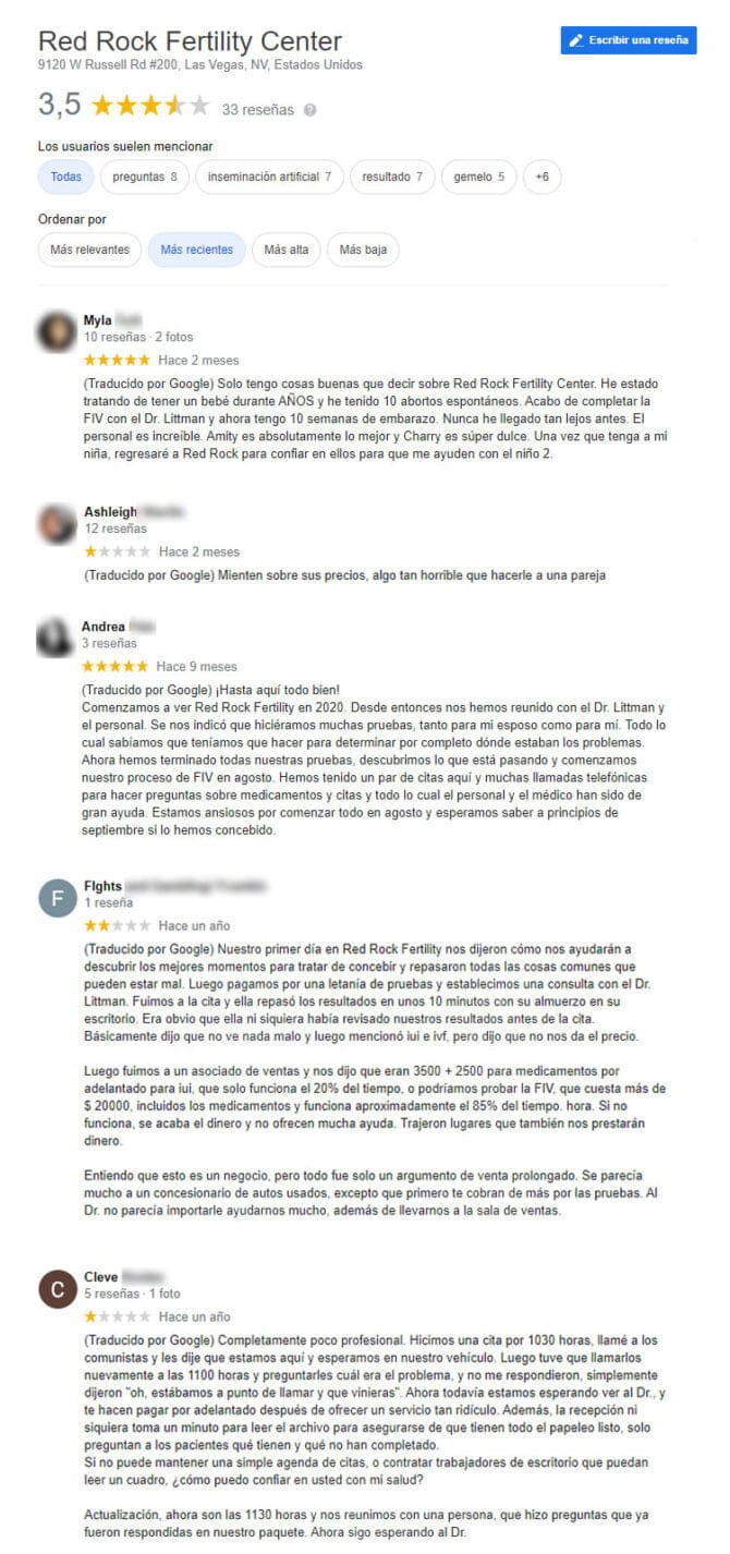Imagen: Opiniones sobre Red Rock Fertility Center