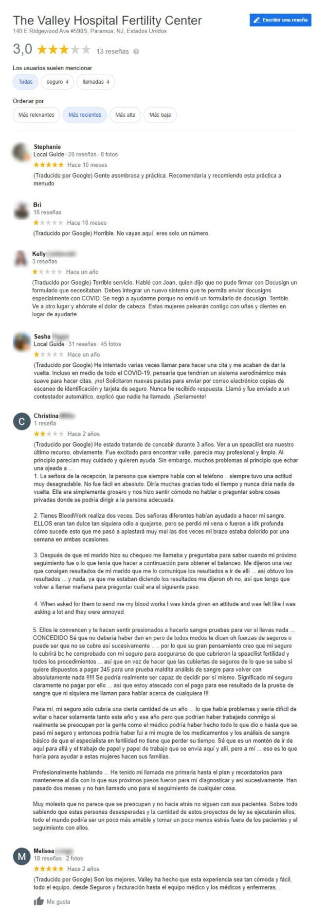 Imagen: Opiniones sobre Valley Hospital Fertility Center
