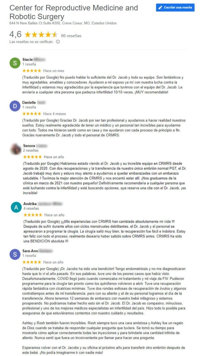 Imagen: Opiniones sobre CRMRS