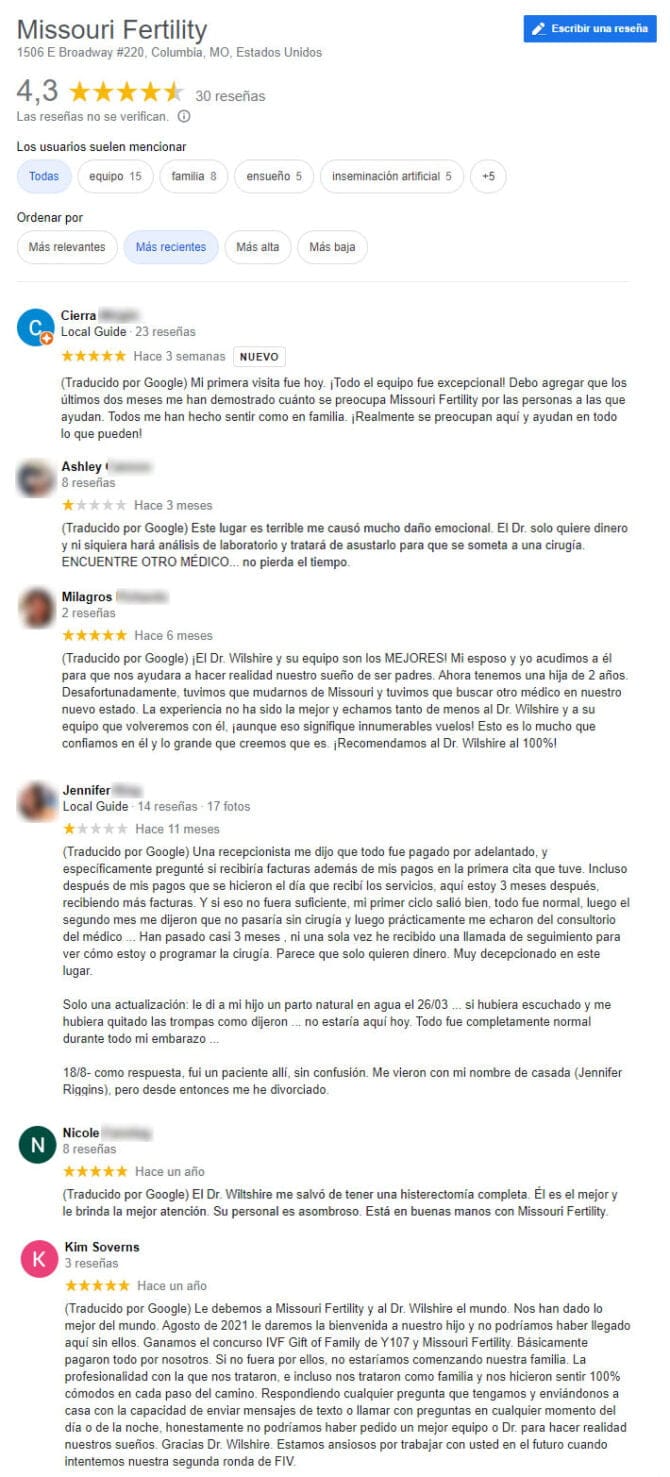 Imagen: Opiniones sobre Missouri Fertility