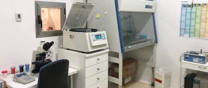 Imagen: Laboratorio de andrología de la clínica de Murcia