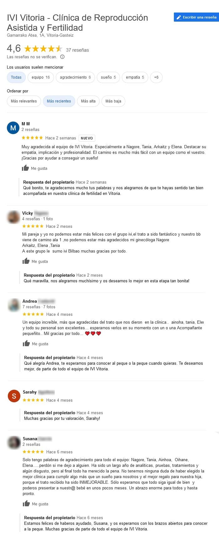 Imagen: Opiniones sobre IVI Vitoria