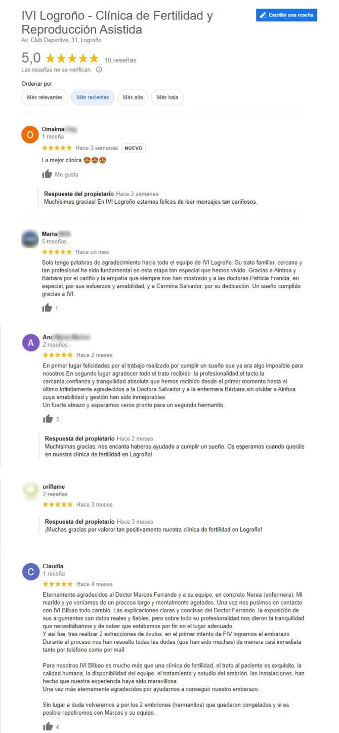 Imagen: Opiniones sobre IVI Logroño