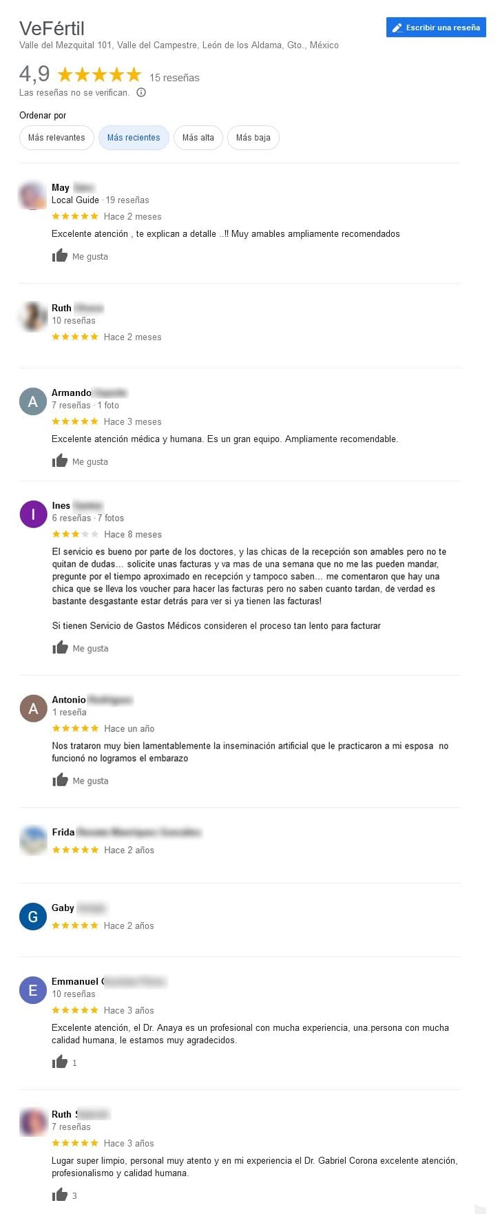Imagen: Opiniones sobre Vefértil