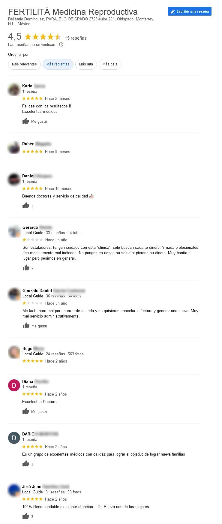 Imagen: Opiniones sobre Fertilità