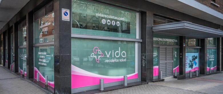 Fachada de la clínica Vida Recoletas Salud Madrid